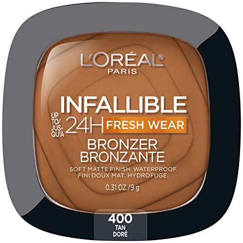 L'Oreal Paris Infallible Up to 24H Fresh Wear Soft Matte Longwear Bronzer. Waterproof, heatproof, Transfer, humidity and sweatproof, Tan, 0.31 oz Beauty & Personal Care L'Oreal Paris