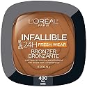 L'Oreal Paris Infallible Up to 24H Fresh Wear Soft Matte Longwear Bronzer. Waterproof, heatproof, Transfer, humidity and sweatproof, Tan, 0.31 oz Beauty & Personal Care L'Oreal Paris