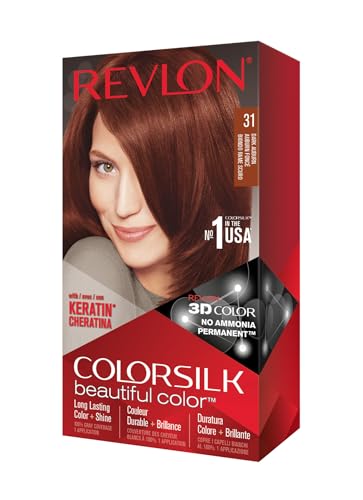 Revlon ColorSilk Hair Color, [31] Dark Auburn 1 ea (Pack of 3) Beauty & Personal Care REVLON