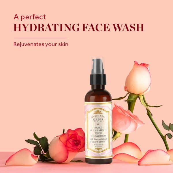 Kama-Ayurveda's Rose and Jasmine Mini Travel Pack, Body Cleanser 50ml, Face Cleanser 30ml, Travel Size Combo Beauty and Personal Care FOUNTINA
