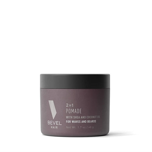 Beard Balm & Hair Pomade by Bevel with Coconut Oil and Shea Butter, Beard Care for Men, 1.7 oz (Packaging May Vary) Beauty & Personal Care Bevel