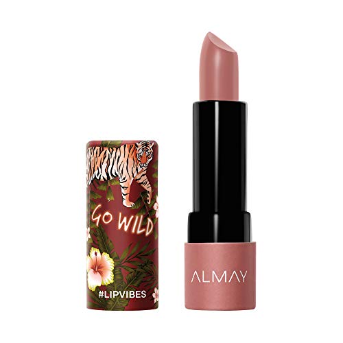 Almay Lip Vibes Lipstick with Vitamin E Oil & Shea Butter, Matte Cream Finish, Hypoallergenic, Go Wild, 0.14 Oz Beauty & Personal Care Almay