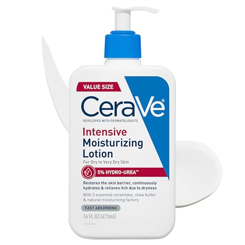 CeraVe Intensive Moisturizing Lotion, Hydro-Urea + Shea Butter, Body Lotion For Dry Skin, Relieves Signs Of Extra Dry Skin, Non Greasy Hydrating Cream Beauty and Personal Care CeraVe Default Title