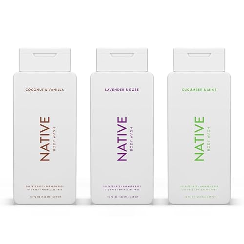 Native Body Wash Contains Naturally Derived Ingredients | for Women & Men, Sulfate, Paraben, & Dye Free Leaving Skin Soft & Hydrated |Coconut Beauty & Personal Care Native
