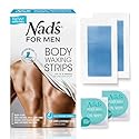 Nad's For Men Body Wax Strips - Wax Hair Removal For Men - At Home Waxing Kit With 20 Waxing Strips + 2 Calming Oil Wipes Beauty & Personal Care Nad's For Men