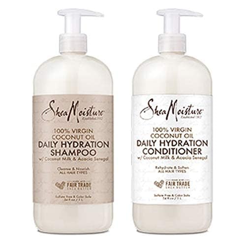Shea Moisture Moisturizing Shampoo and Conditioner Set Coconut Oil Daily Hydration, Made with Real Coconut Oil, 34 Fl Ounce Beauty & Personal Care Shea Moisture