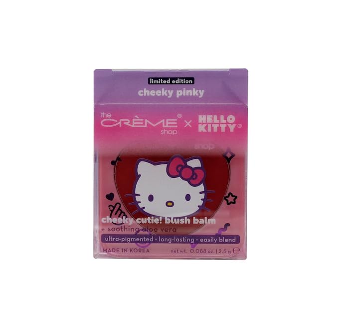 THE CRÈME SHOP X HELLO KITTY(PURPLE) BLUSH BALM - CHEEKY PINKY, 1 Count (Pack of 1) Beauty & Personal Care The Crème Shop