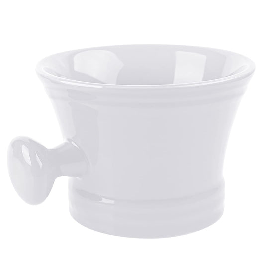 Linkidea Large Ceramic Shaving Mug with Handle, Deep Lather Bowl for Men Wet Shaving, Heavy Duty Shave Soap Cup for Brush Lathering (White) Beauty and Personal Care Linkidea