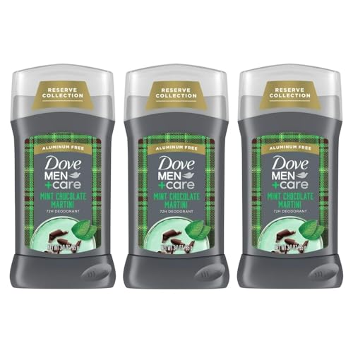 Dove Men+Care Deodorant Stick Mint Chocolate Martini 3oz - Long Lasting Odor Protection, 72HR Freshness, Smooth Glide Formula, Moisturizing Men’s Beauty and Personal Care Dove