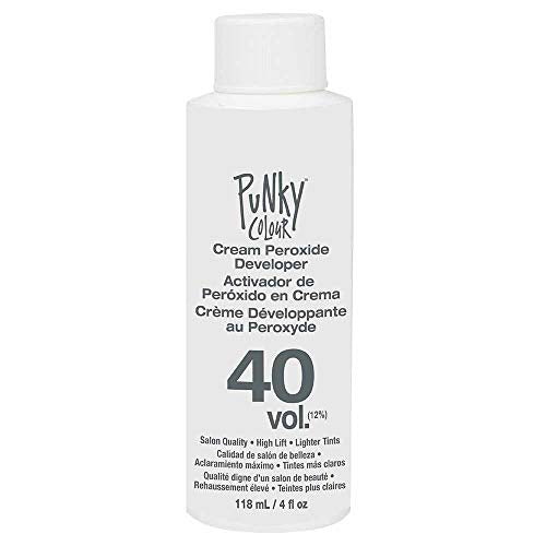 Punky Cream Peroxide Hair Dye Developer 40 Volume - Hair Bleach Developer for Medium to High Lift, 118ml Beauty & Personal Care Punky