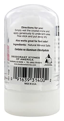 Thai Deodorant Stone Pure and Natural Crystal Mini Stick - 2 oz Beauty and Personal Care Thai Deodorant Stone