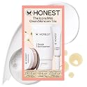 Honest Beauty The Icons Skincare Trio Travel Kit, Mini Hydrogel Cream, Gentle Gel Cleanser, Vitamin C Radiance Serum for Sensitive Skin, Vegan Beauty & Personal Care Honest Beauty