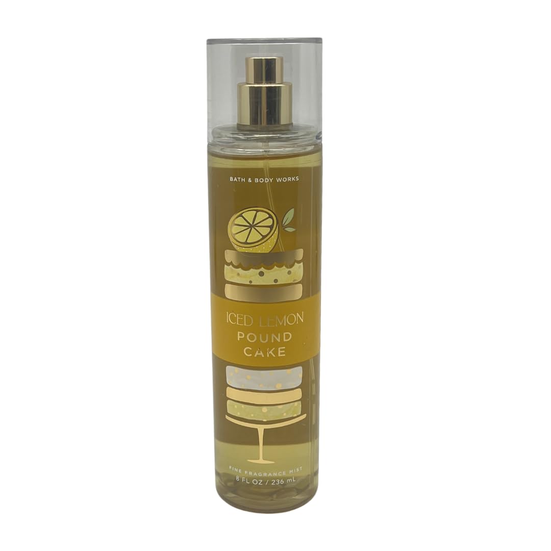 Bath & Body Works Iced Lemon Pound Cake Fine Fragrance Mist - Pack of 2 Beauty & Personal Care Bath & Body Works