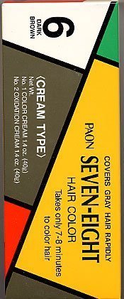 PAON Seven-Eight Hair Color #6 Dark Brown Refill - Tube 1 Color Cream 1.4 Oz - Tube 2 Oxidation Cream 1.4 Oz Beauty & Personal Care MarvelsAura