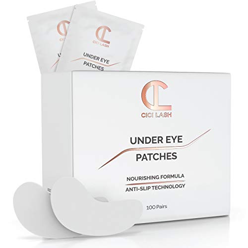 100 Pairs Under Eye Pads for Eyelash Extensions - Professional Lint Free Hydrogel Eye Patches with Moisturizing Vitamin C and Aloe Vera for Eyelash Beauty & Personal Care CICI Lash