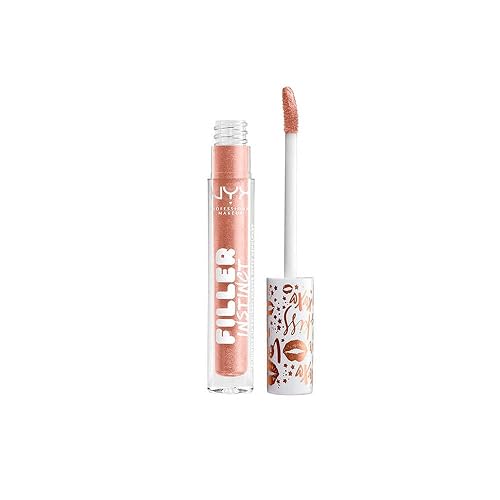 NYX PROFESSIONAL MAKEUP Filler Instinct Plumping Lip Polish, Lip Plumper Gloss - Brunch Drunk (Champagne) Beauty & Personal Care NYX PROFESSIONAL MAKEUP