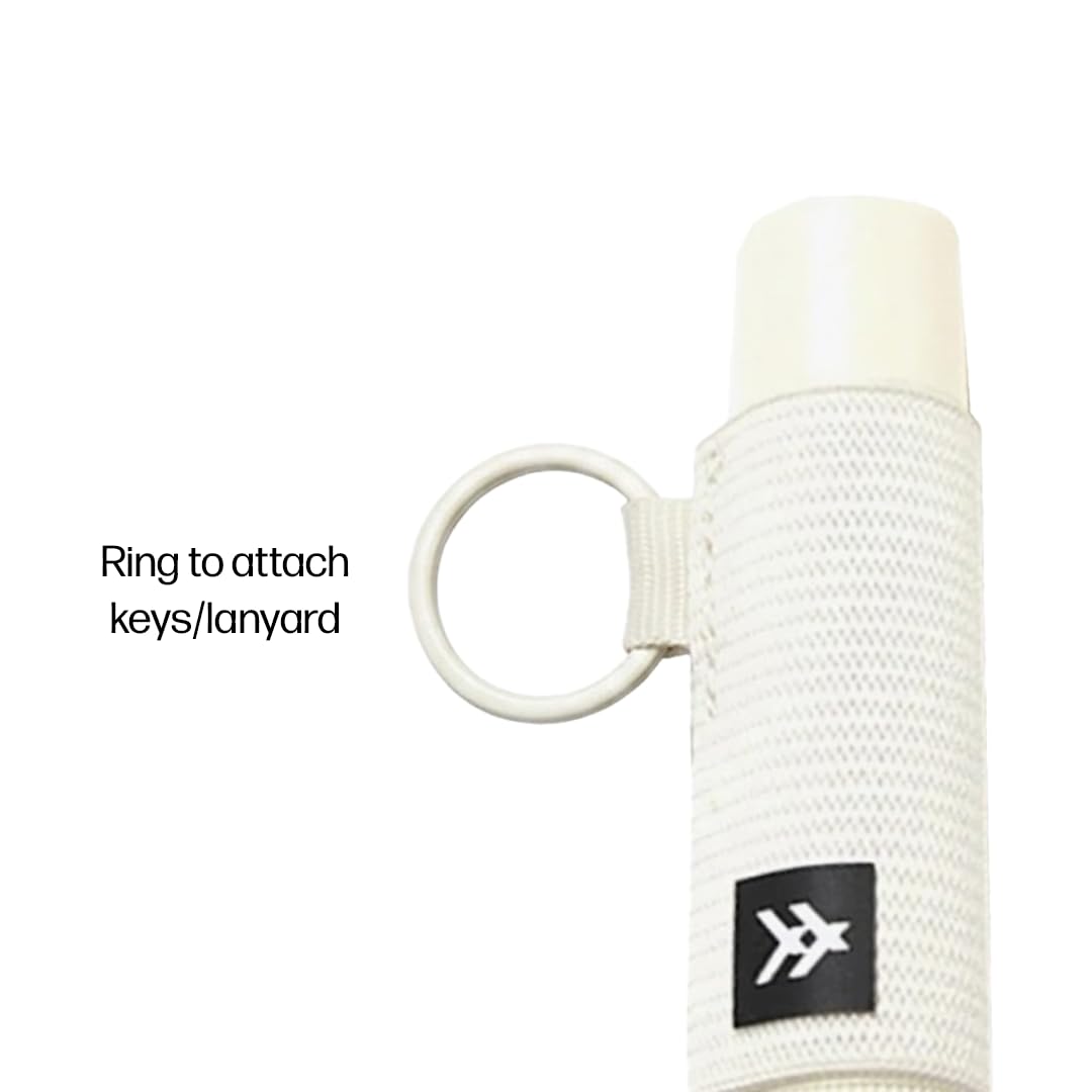 Thread Wallets Elastic Chapstick and Lip Gloss Holder Keychain (Off-white) Beauty & Personal Care Thread Wallets