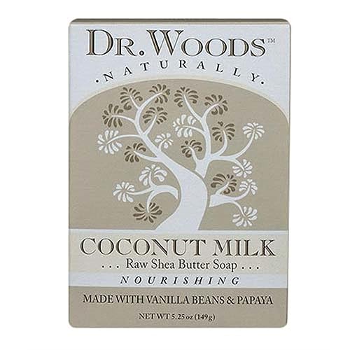 Dr. Woods Dr. woods coconut milk bar soap with vanilla beans, papaya, organic shea butter, 5.25 oz (pack of 3) Beauty & Personal Care Dr. Woods