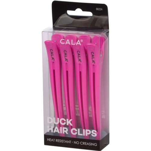 Cala Hot pink duck hair clips 4 count, 4 Count Beauty & Personal Care Cala