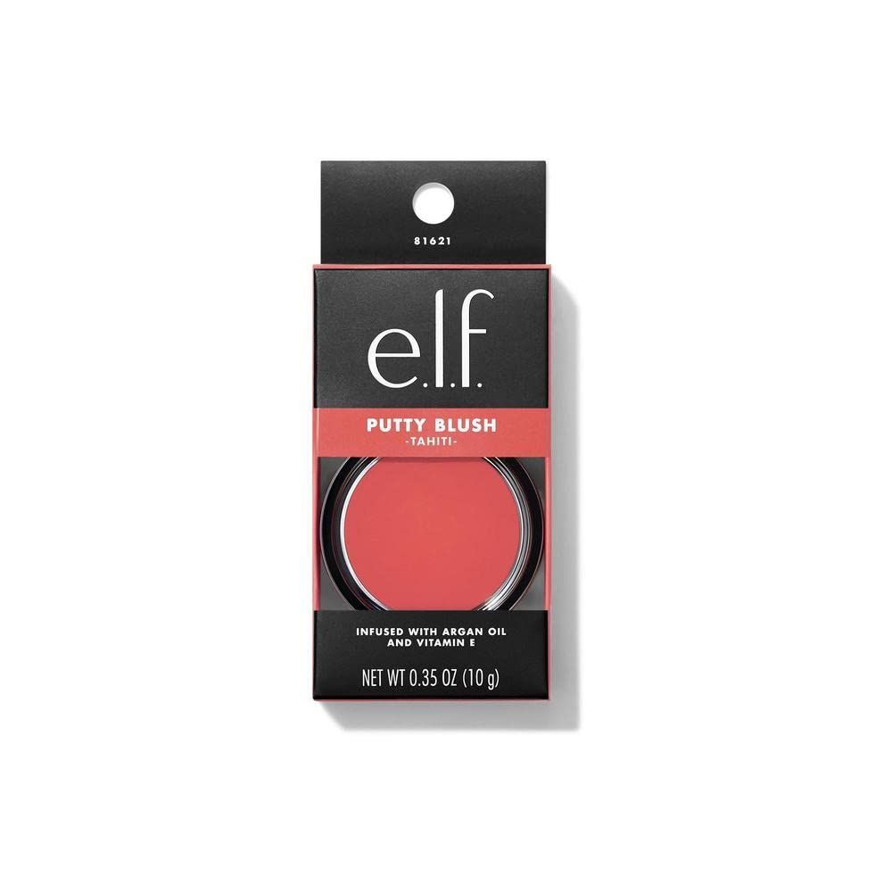 e.l.f. Putty Blush, Creamy & Ultra Pigmented Formula, Infused with Argan Oil & Vitamin E, Turks and Caicos, 0.35 Oz (10g) Beauty & Personal Care e.l.f.