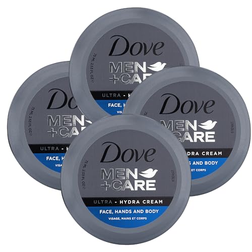 Dove Men+Care Ultra Hydra Cream, Face, Hands and Body care, All Skin Types, 4-Pack of 2.53 Oz Each Beauty & Personal Care Dove