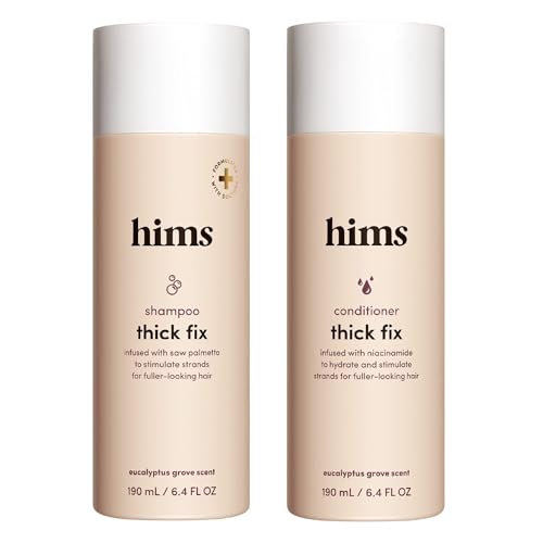 hims Thick Fix Shampoo & Conditioner Set - Saw Palmetto for Healthy Hair Growth & Thickening - Scalp Cleansing - Vegan, Sulfate-Free & Cruelty-Free Beauty & Personal Care HIMS & HERS