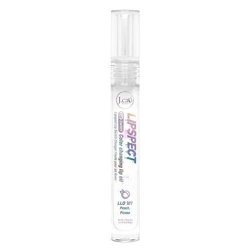 J.CAT BEAUTY Lipspect Lip Switch, Color Changing Lip Oil, LLO 101 Peach, Please, 0.1 fl oz (3 ml) Beauty & Personal Care J.CAT BEAUTY