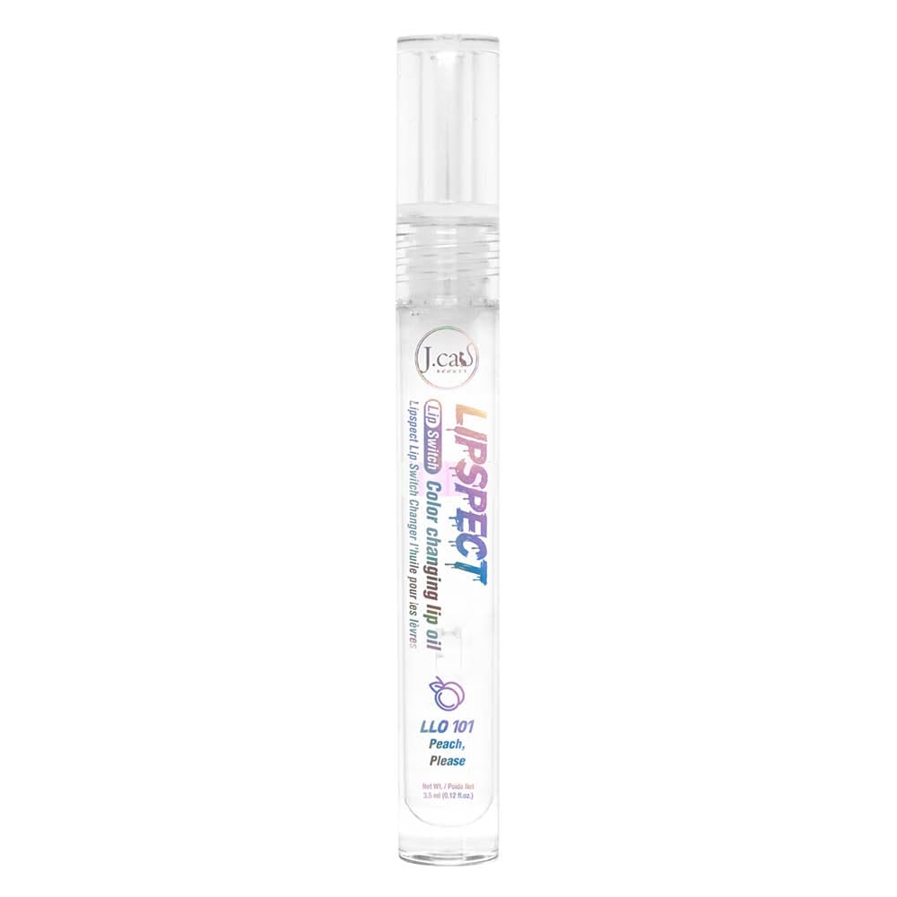 J.CAT BEAUTY Lipspect Lip Switch, Color Changing Lip Oil, LLO 101 Peach, Please, 0.1 fl oz (3 ml) Beauty & Personal Care J.CAT BEAUTY