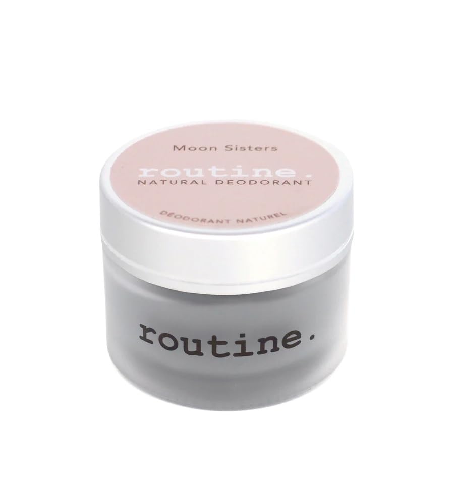 Routine. Natural Deodorant (2 Fluid Oz.) Moon Sisters - Aluminum Free Natural Deodorant for Women & Men - Rose, Neroli, Lavender & Vetiver (Cream Jar Beauty and Personal Care Routine