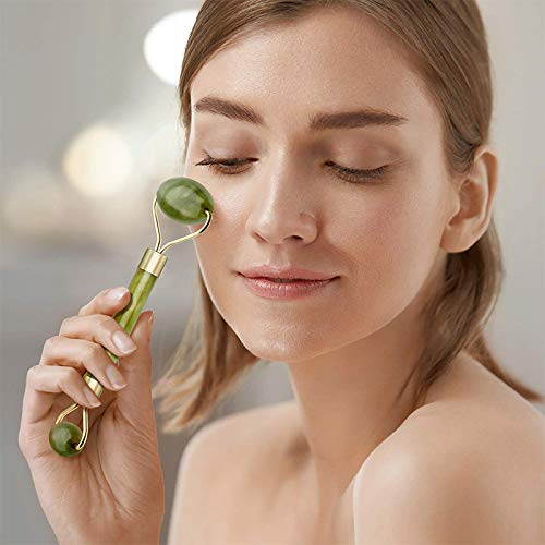 Ysrisny Gua Sha Facial Tools Jade Roller for Face - Facial Massage Tool for Anti Aging Wrinkles and Skin Rejuvenate -100% Natural Jade Stone for Face Beauty & Personal Care Ysrisny