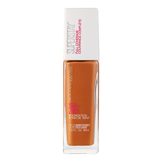 Maybelline Super Stay Full Coverage Liquid Foundation Makeup, Warm Coconut, 1 Fl Oz