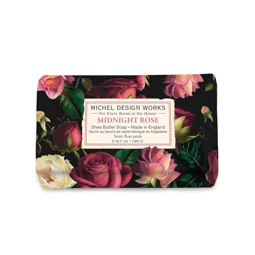 Michel Design Works Soap Bar, Midnight Rose Medium, Beautiful Design, Triple-milled Beauty & Personal Care Michel Design Works