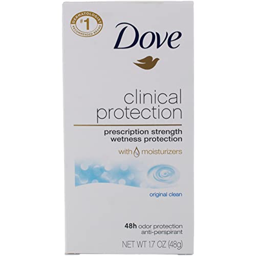 Dove Deodorant for Women, Clinical Protection Antiperspirant, Original Clean 6-Pack - Prescription Strength Wetness Protection with ¼ Moisturizers Beauty and Personal Care Dove
