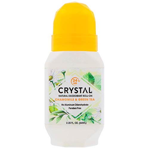 Crystal Essence Mineral Deodorant Roll-On, Chamomile & Green Tea 2.25 oz (Pack of 4) Beauty and Personal Care Crystal Essence