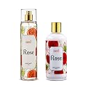 Rose Home Spa Gift 10oz Deep Moisturizing Fragrance Body Lotion & 8 oz. Fine Fragrance Body Mist Set Luxury Self-Care Combo for Women and Girls (Rose) Beauty & Personal Care Freida and Joe