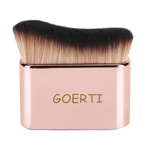 GOERTI Professional Body Makeup Brush, Kabuki Foundation Brush Makeup Brush, Self Tanner Brush, Self Tanning Applicator, Blend & Blur Body Bronzer Tan Beauty & Personal Care GOERTI