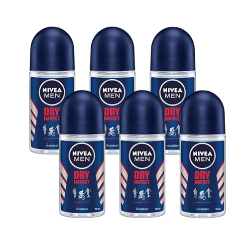 Nivea Men's Dry Impact Roll-On Deodorant - 1.69 fl oz - Pack of 6 Beauty and Personal Care NIVEA