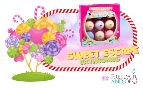 Sweet Escape Candy Fruity Juicy Sweet Treat Bomb Bath Fizzers Bath Bomb Gift Set for Women - 9 Large Bath Bombs Aromatherapy Luscious Fragrance Bath… Beauty & Personal Care Freida and Joe