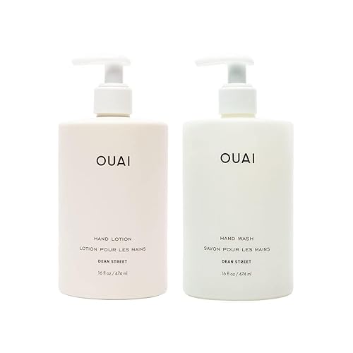 OUAI Hand Wash and Hand Lotion Set, Dean Street Scent - Moisturizes and Exfoliates with Daily Use - Made with Jojoba Esters, Avocado & Rosehip Oils Beauty & Personal Care OUAI