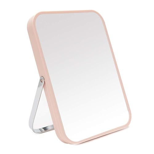 YEAKE Table Desk Vanity Makeup Mirror,8-Inch Portable Folding Mirror with Metal Stand 90°Adjustable Rotation Tavel Make Up Mirror Hanging Bathroom Beauty & Personal Care YEAKE