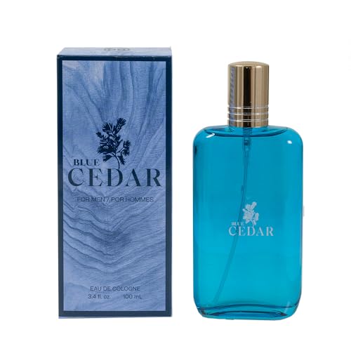 Belcam Beauty BLUE CEDAR Eau de Cologne for Men, 3.4 Fl Oz, Bergamot Pine Cedarwood Notes Beauty & Personal Care Belcam Beauty