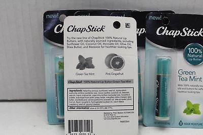 ChapStick 100% Natural Lip Butter, Green Tea Mint, 0.15 oz (Pack of 3) Beauty & Personal Care ChapStick