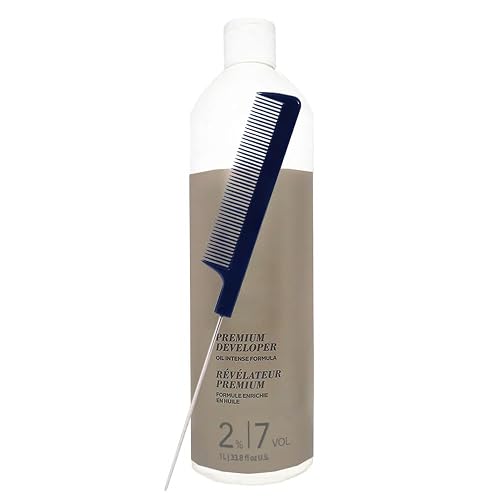 Blonde Me Developer 2% / 7 Volume 33.8 oz with Pin Tail Comb - Low Volume Hair Developer for Gentle Lightening and Toners Beauty & Personal Care M Hair Designs