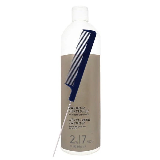 Blonde Me Developer 2% / 7 Volume 33.8 oz with Pin Tail Comb - Low Volume Hair Developer for Gentle Lightening and Toners Beauty & Personal Care M Hair Designs