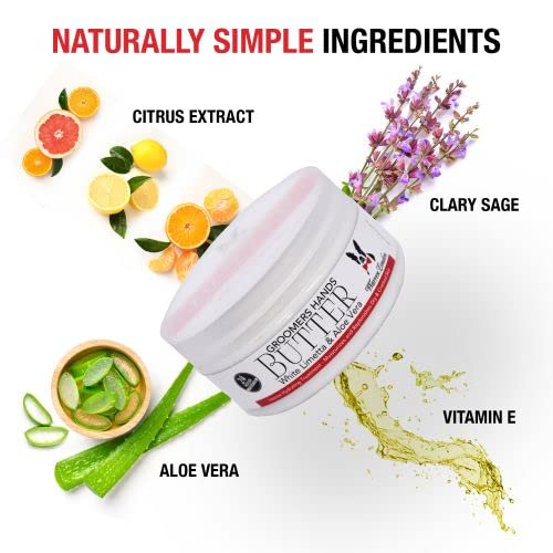Warren London Groomers Hand Butter - 8 oz Working-Hands Cream for Dry, Cracked Skin | Fast-Absorbing Aloe & Shea | White Limetta Scent | Non-Greasy Beauty & Personal Care Warren London