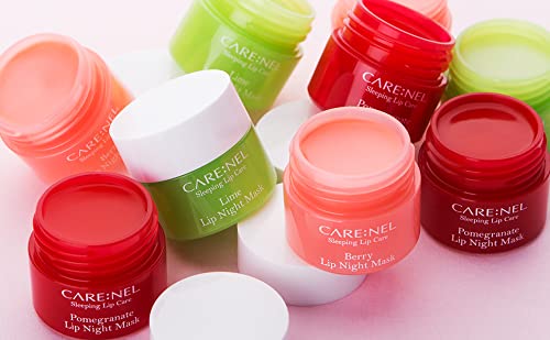 Lip Mask Overnight 5g 3Set (Berry+Lime+Pomegranate) Korean Beauty Intensive Treatments Balm, Nourish, Hydrate, Scrubs Exfoliator Beauty & Personal Care CARE:NEL