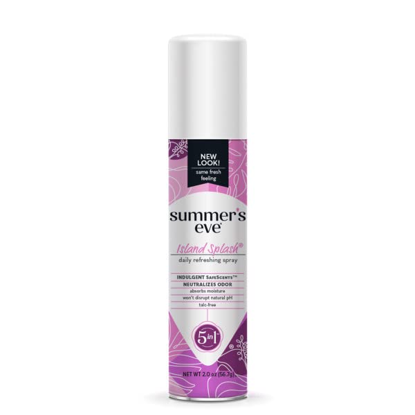 Summer’s Eve Island Splash Feminine Freshening Spray, Daily Intimate Deodorant, Neutralizes Odor, pH Balanced, Talc Free, Gentle Fresh Scent, 2 Ounce Beauty and Personal Care Summer's Eve