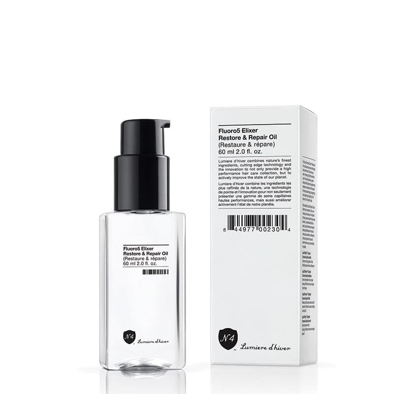 Number 4 Hair Oil, Fluoro5 Elixir Restore & Repair, Anti Frizz Serum for Damaged Hair, 2.0 oz - N4 Hair Care