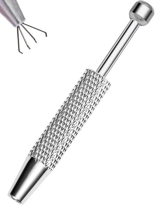 OUFER Piercing Ball Grabber Tool for Changing Piercing Jewelry, 316L Surgical Steel Internally Threaded Push Pin External Thread Assistant Body Beauty and Personal Care OUFER Default Title