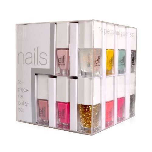 e.l.f. 14 Piece Nail Polish Cube, Brights, 2.8 Fluid Ounce Beauty & Personal Care e.l.f.